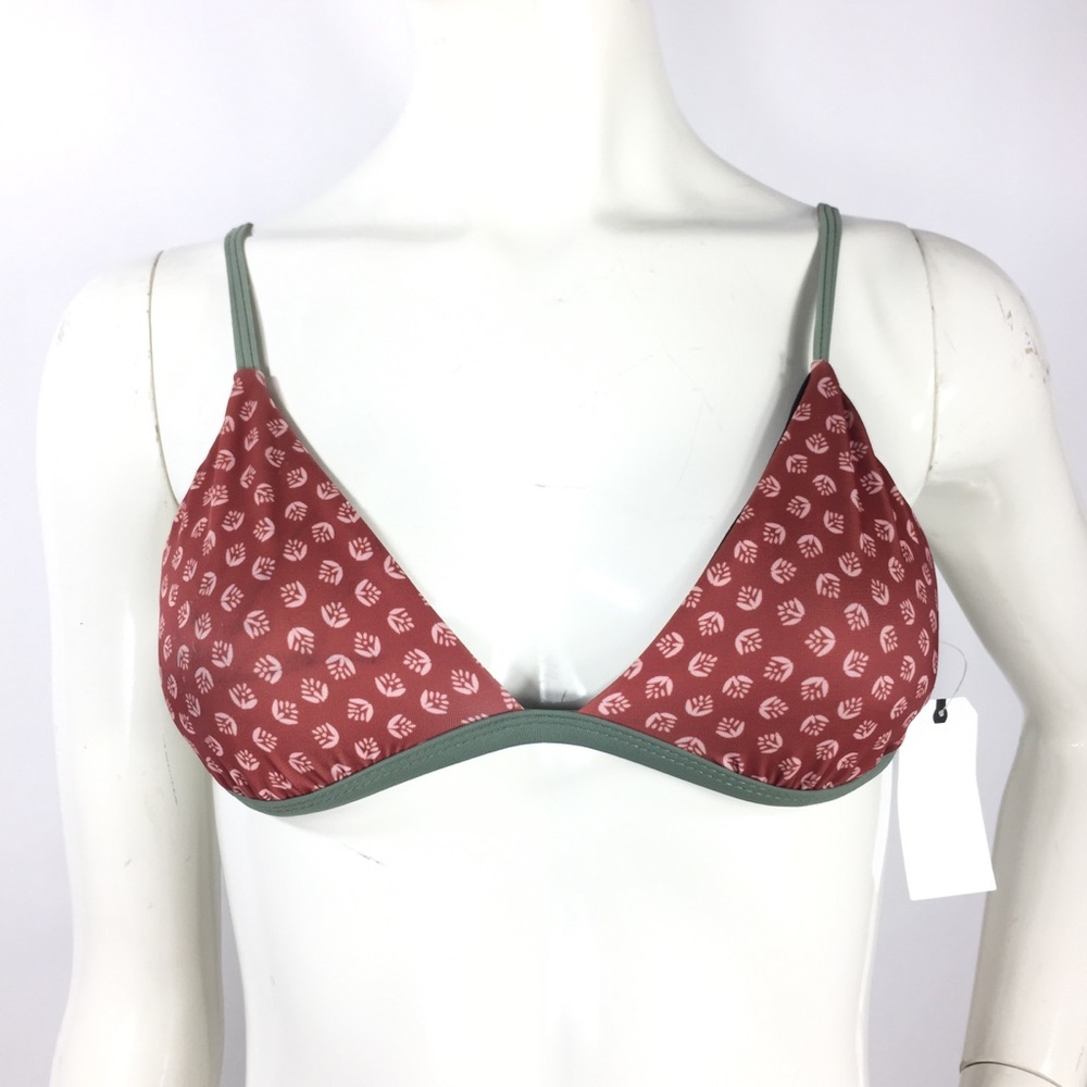 Leith Printed Triangle Bikini Top S - Picture 3 of 10